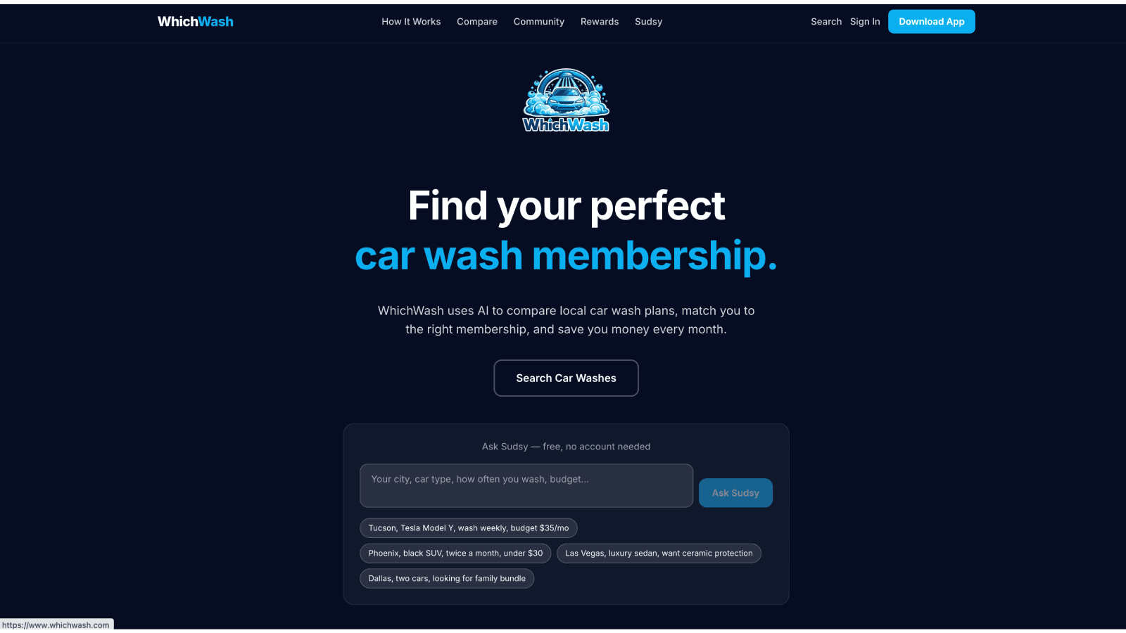 WhichWash screenshot